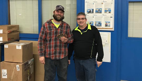 Alan Bavinck (1st year apprentice) and Mark Lantagne (Shop Manager)