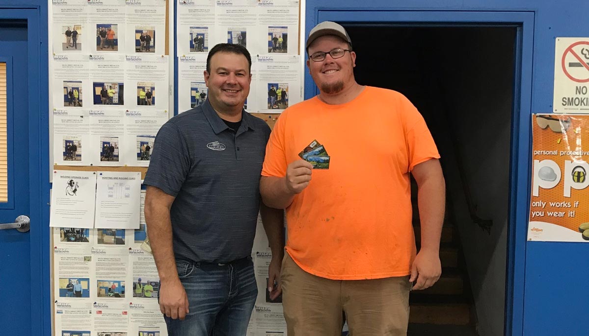 Sam Blanck (Vice President) and Matt Guelig (5th year apprentice)